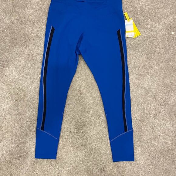 Zella Royal Blue Reflective Athletic Ankle Length Leggings SPF 50 Size XL - Picture 3 of 5